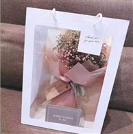 透明橱窗手提袋 母亲节开窗礼品袋 鲜花礼物包装袋