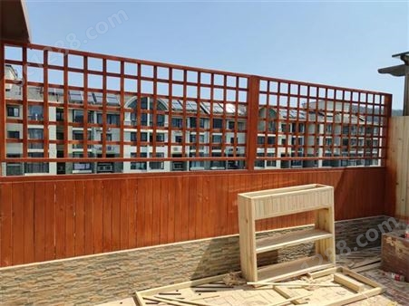 院墙护栏 防腐木围栏 菜园实木栅栏 可定制加工
