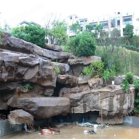 承接园林造景工程 假山鱼池喷泉定做 瀑布水景 西安专门做假山景观