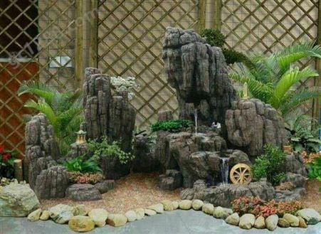 太湖石假山 庭院别墅假山石制作 鱼池流水造景设计 来图定做施工