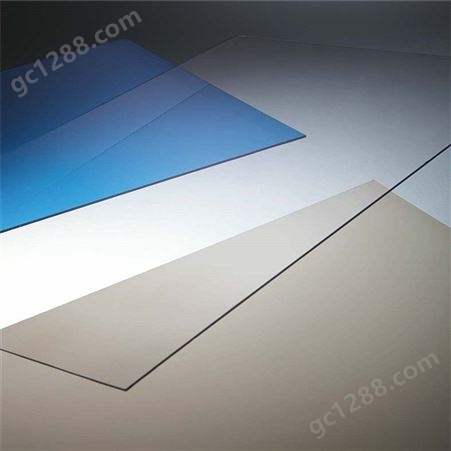 透明pc耐力板 多颜色耐力板 3mm蓝色透光遮阳挡雨采光PC耐力板 天津煜阳建材