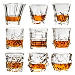 威士忌酒杯 水晶玻璃洋酒杯 古典杯喝酒杯子酒吧酒具啤酒杯烈酒杯