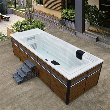 独立式亚克力泡澡浴缸 成年人温泉水疗SPA泳池 别墅后花园冲浪浴缸 型号YG162