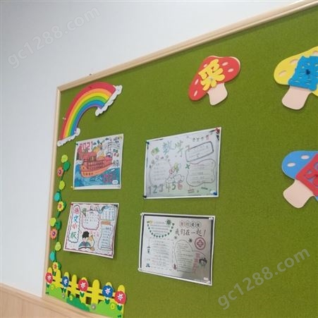 彩色软木板照片墙幼儿园墙面装饰背景主题墙公告栏 鼎峰博晟