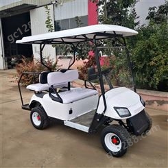 两排4座电动高尔夫球车 园区保安治安车 小型旅游代步车