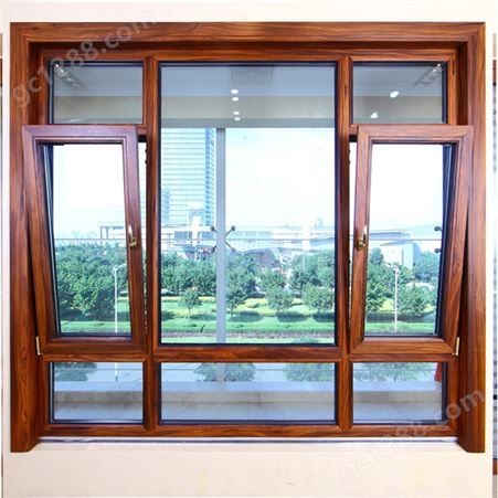 70系列木纹转印断桥铝门窗 壁厚1.4mm铝合金窗酒店私人订制