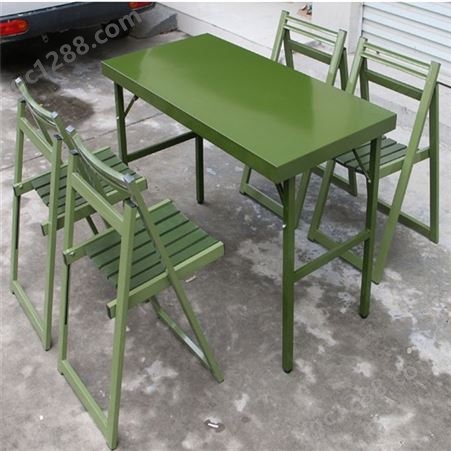 户外便携式折叠桌椅 便携式组合折叠桌椅 05A军绿色作业折叠餐桌