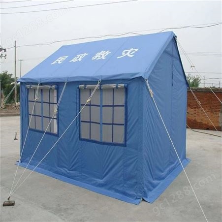 12平蓝救灾帐篷 民用单层加棉帐篷 救灾帐篷 救急帐篷