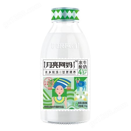 月亮阿妈水牛酸奶饮品裸酸奶原味箱装招商代理310g×15