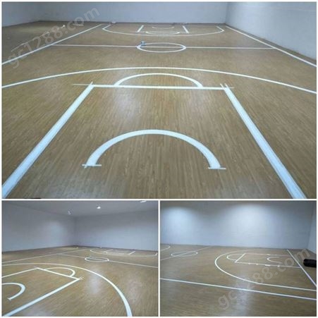 蓝球场运动地板室内场地地胶篮球场地胶PVC室内防滑运动地板