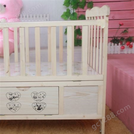实木多功能无漆婴儿宝宝床 可拼接大床 接受定制