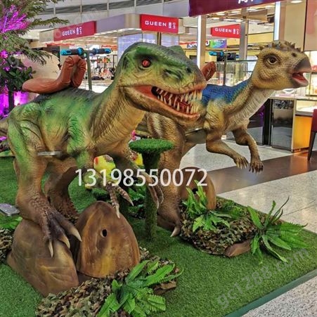 XJY-1儿童恐龙乐园室内骑乘恐龙设备大小型考古恐龙模型商场亲子娱乐设施