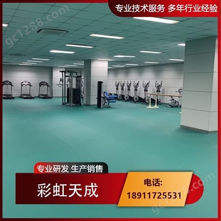 健身房耐磨加厚橡胶地板定制加工运动塑胶地板pvc地板