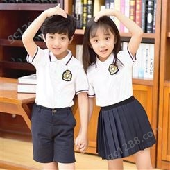 琪志服饰 中小童学生校服 夏装韩版运动套装 清凉透气