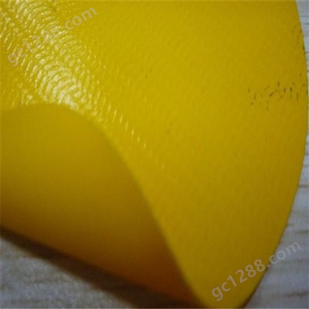 PVC夹网布 KBD-A-013 黄色0.55mm防水充气面料 雨衣面料