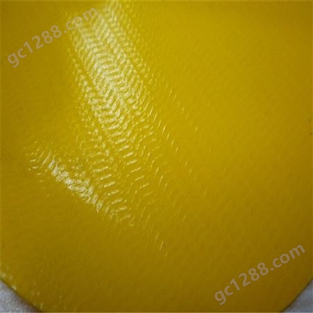 PVC夹网布 KBD-A-013 黄色0.55mm防水充气面料 雨衣面料