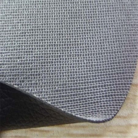 PVC夹网布 KBD-G-091 黑色0.61mm针织布复合布 皮革纹沙发面料