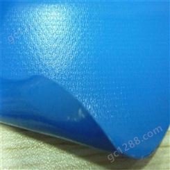 PVC镜面夹网布 蓝色0.45mm防水涂层布 工艺包装面料