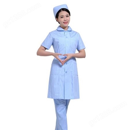 护士服夏装 小圆领涤棉护士工作服 排汗透气 支持定制 洁莱尔