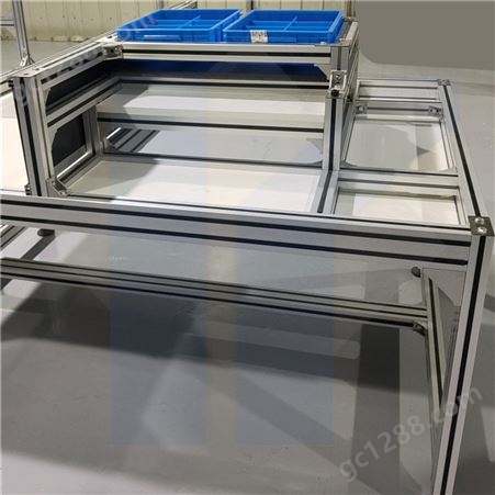 越海车间展示桌 铝型材展示工作台 不锈钢板屏风 可定制定做