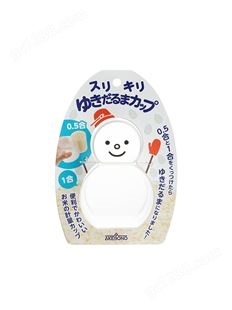 日本进口雪人量杯带刻度家用米勺杯烘焙面粉牛奶计量杯塑料刻度杯