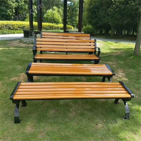 景区用长椅 公园长凳 塑木平凳 诺俊体育 园区休息座椅