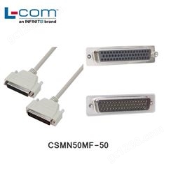 L-COM CSMN50MF-50 优良型模制D-Sub 线缆 DB50 公头 / 母头
