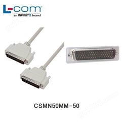 L-COM CSMN50MM-50 优良型D-Sub模制线缆 DB50公头