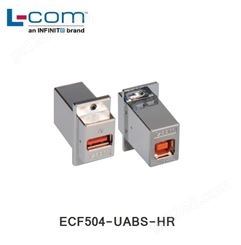 L-COM ECF504-UABS-HR USB屏蔽适配器 高保持力A型/B型母头
