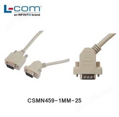 L-COM CSMN459-1MM-25 优良型模制D-Sub线缆 DB9公头 （7.6米）