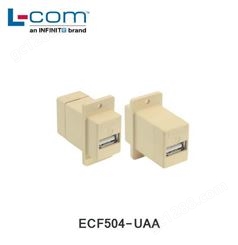 L-COM ECF504-UAA USB A型 - A型转接头 乳白色