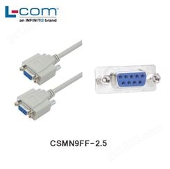 L-COM CSMN9FF-2.5 优良型D-Sub模制线缆 DB9母头