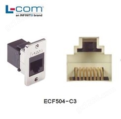 L-COM ECF504-C3 3 类非屏蔽式 RJ45 (8x8) 耦合器套件