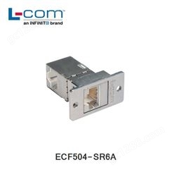 L-COM ECF504-SR6A 超6类屏蔽直角型RJ45转接头（8×8）