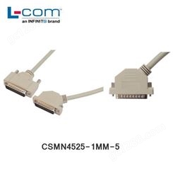 L-COM CSMN4525-1MM-5 优良型模制D-Sub线缆 DB25公头（1.5米）