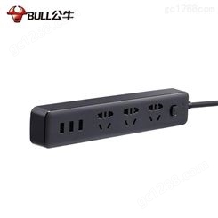BULL/公牛插座USB插排插线板接线板家用多功能电源转换器多孔位长米线-GN-403