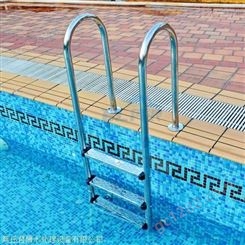 君博直供 耐磨304泳池不锈钢扶梯  承重强泳池水下扶梯
